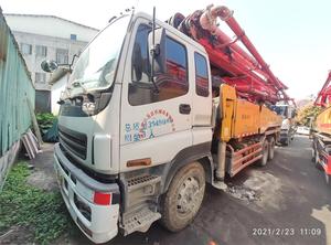 深圳2011年底46米三一重工混凝土泵车，五十铃底盘