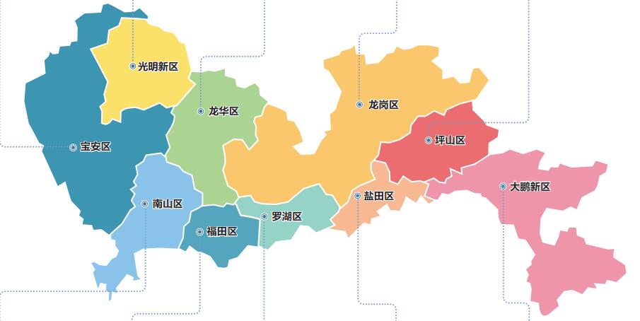 深圳市各區劃分地圖