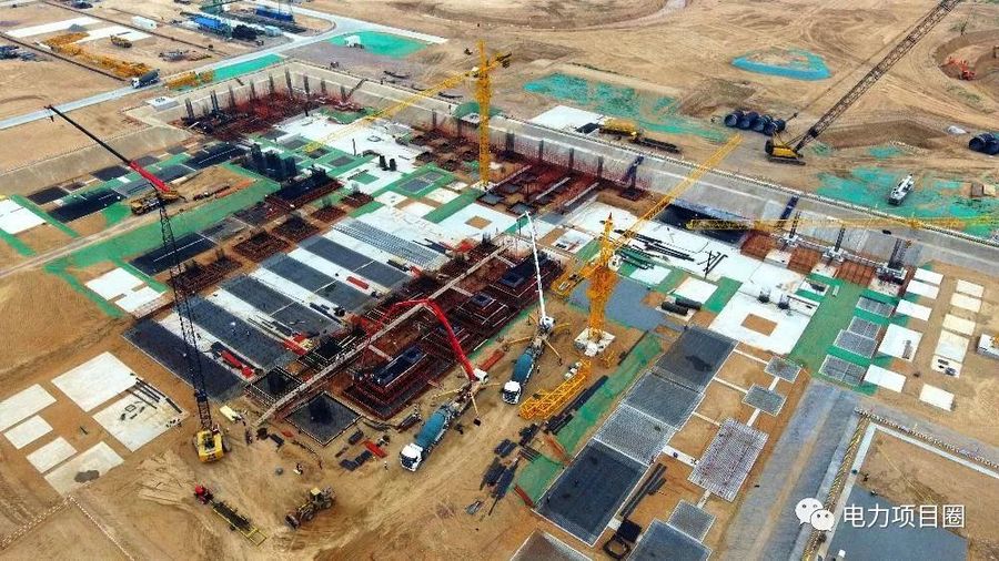 混凝土输送泵车、混凝土搅拌运输车浇筑现场 - 国电双维电厂2×1000兆瓦工程1号锅炉基础开始金洋2牌混凝土浇筑 混凝土输送泵车、混凝土搅拌运输车浇筑现场 - 国电双维电厂2×1000兆瓦工程1号锅炉基础开始金洋2牌混凝土浇筑