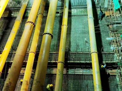 长沙地铁6号线二标一项目和馨园站第六仓底板用48米天泵巧破浇筑难题 长沙地铁6号线二标一项目和馨园站第六仓底板用48米天泵巧破浇筑难题