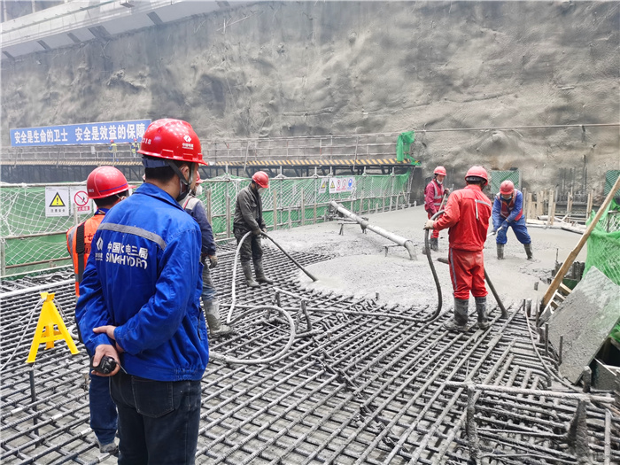 水电三局第一分局河北丰宁抽水蓄能电站厂房9号机组混凝土浇筑完成